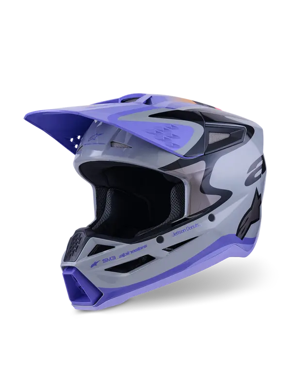 Alpinestars Youth SM3 Jettson Crosshjälm Svart/ Grå/ Lila