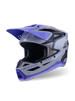 Alpinestars Youth SM3 Jettson Crossi Kypärä Musta/ Harmaa/ Violetti