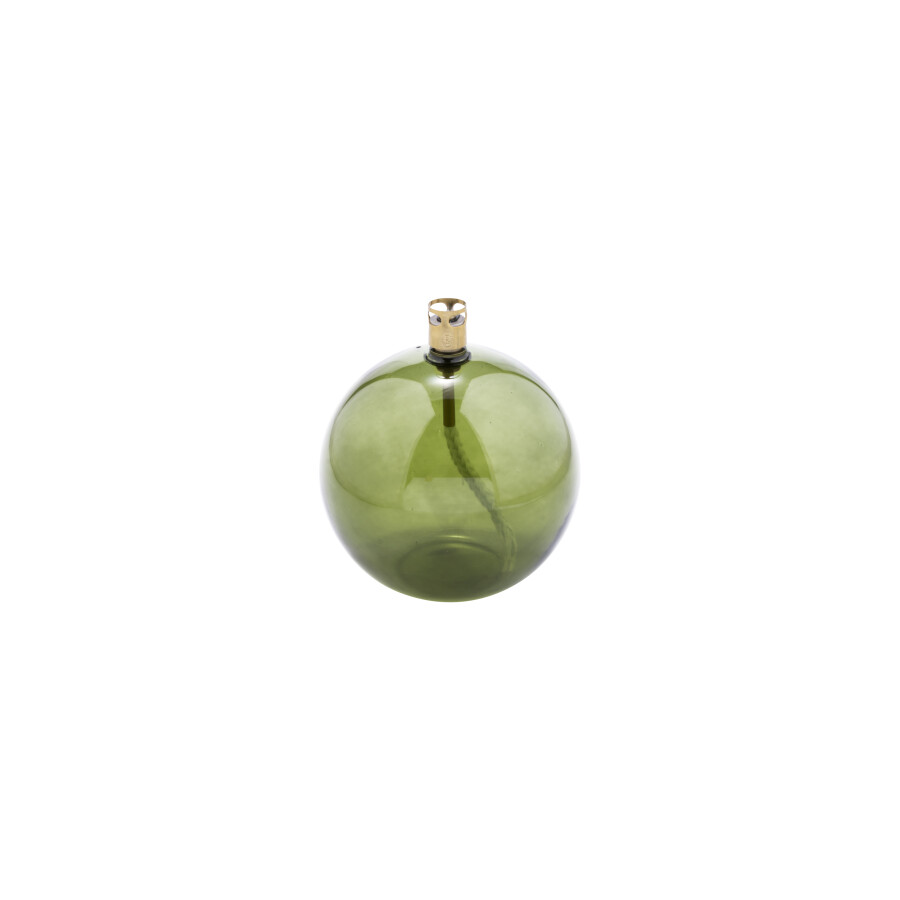Oljelampa Rund Green Brass M