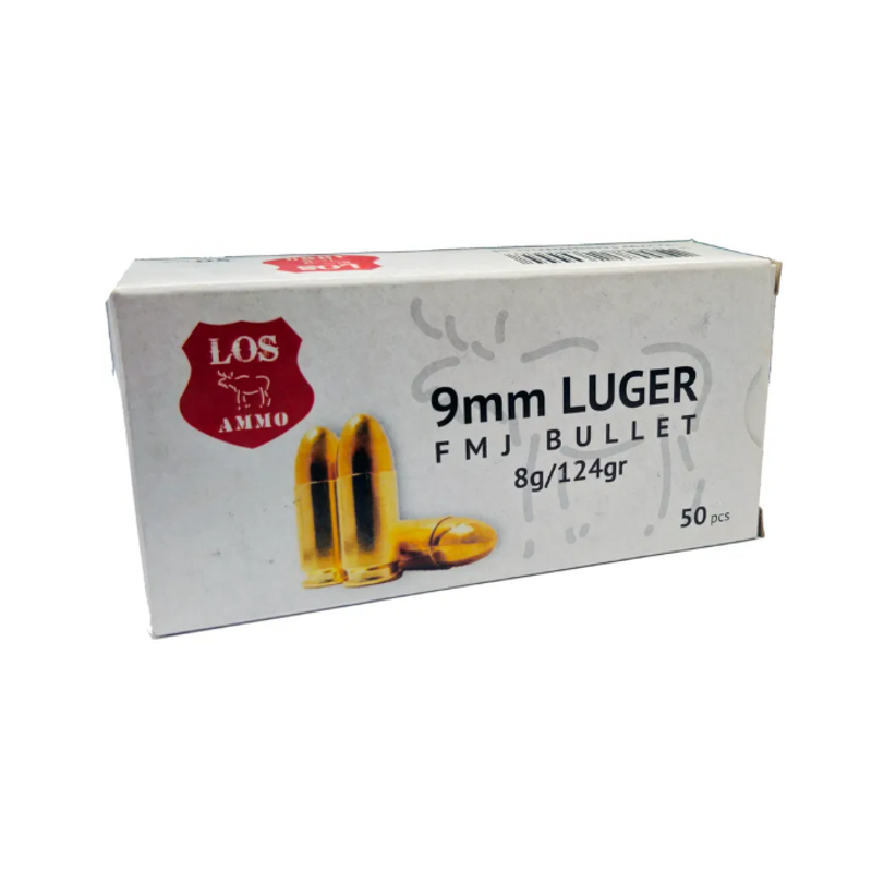 LOS Ammo, 9 mm LUGER 124 grain 50 skott