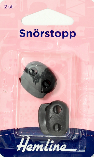 Snörstopp 2st Svart