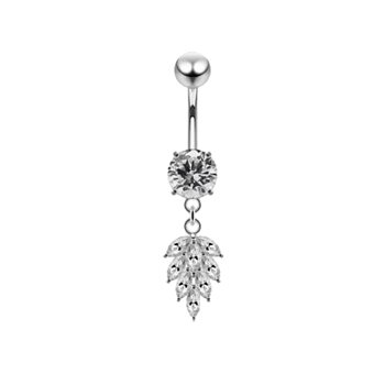 Belly button piercing - crystal with pendant