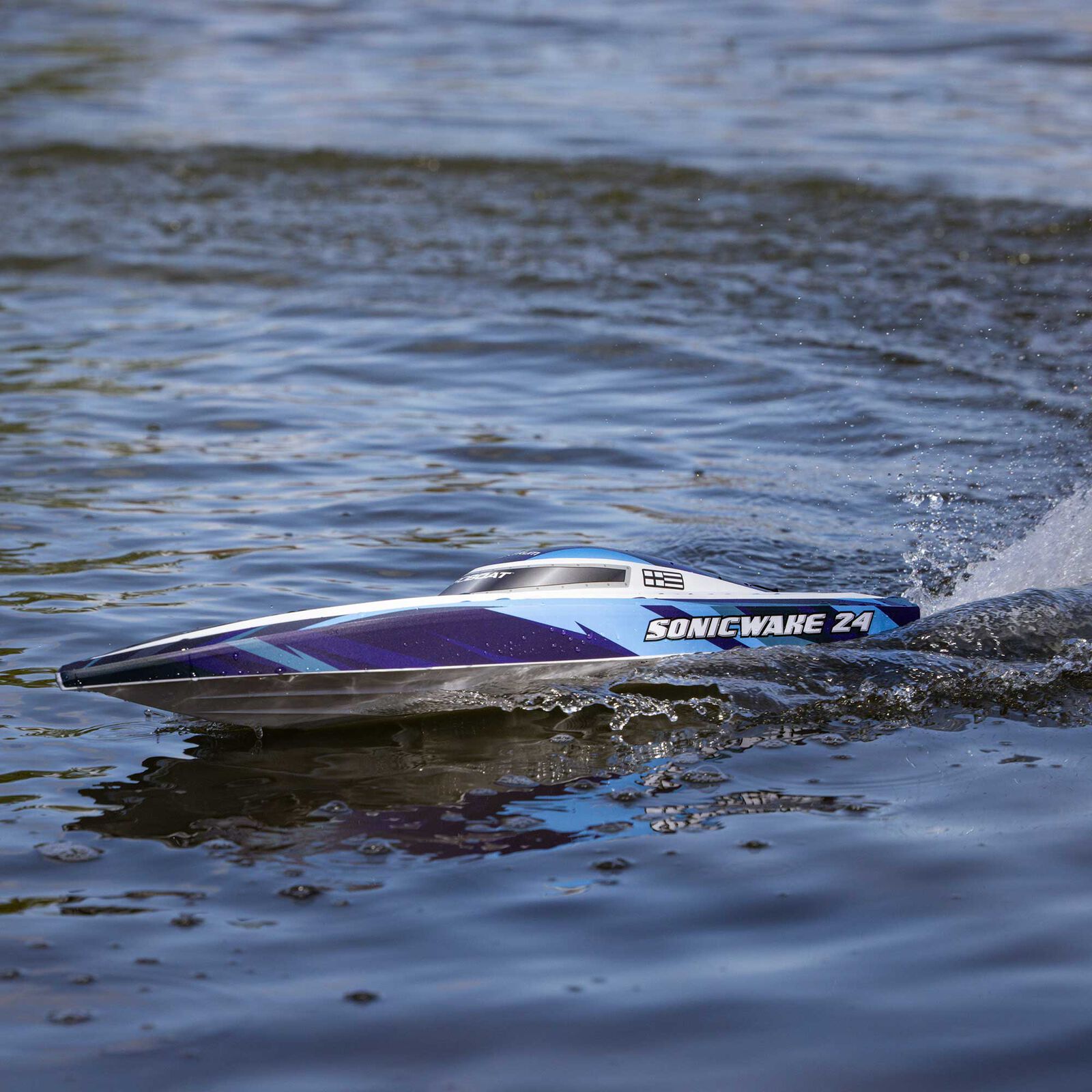 ProBoat Sonicwake 24" Self-Righting Brushless Deep-V RTR, Blue - 14