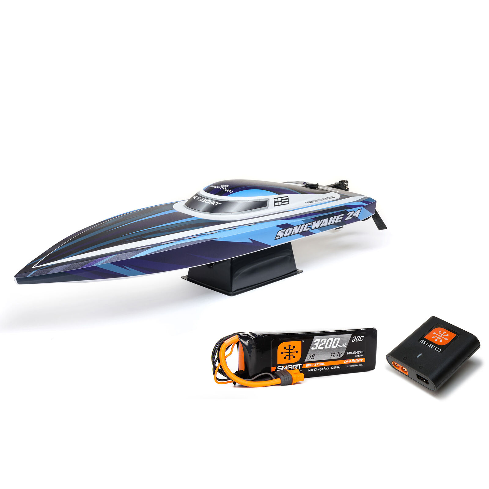 ProBoat Sonicwake 24" Self-Righting Brushless Deep-V RTR, Blue - 2