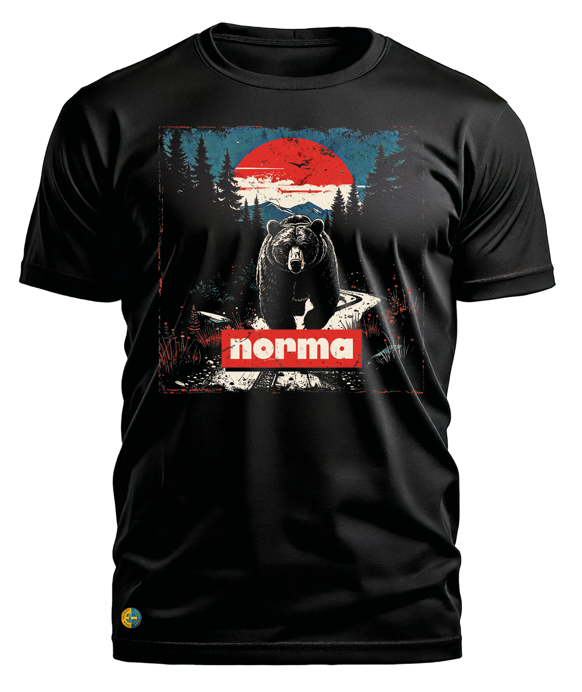 NORMA® retro bear attack men's t-shirt