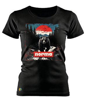NORMA® retro bear attack women's t-shirt
