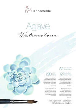 Akvarellpapper. Hahnemuhle. Agave . 290 g/m² A4 - block med 12 ark