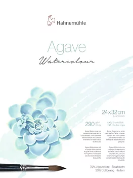 Akvarellpapper.  Hahnemuhle. Agave . 290 g/m² 24x32 cm - block med 12 ark