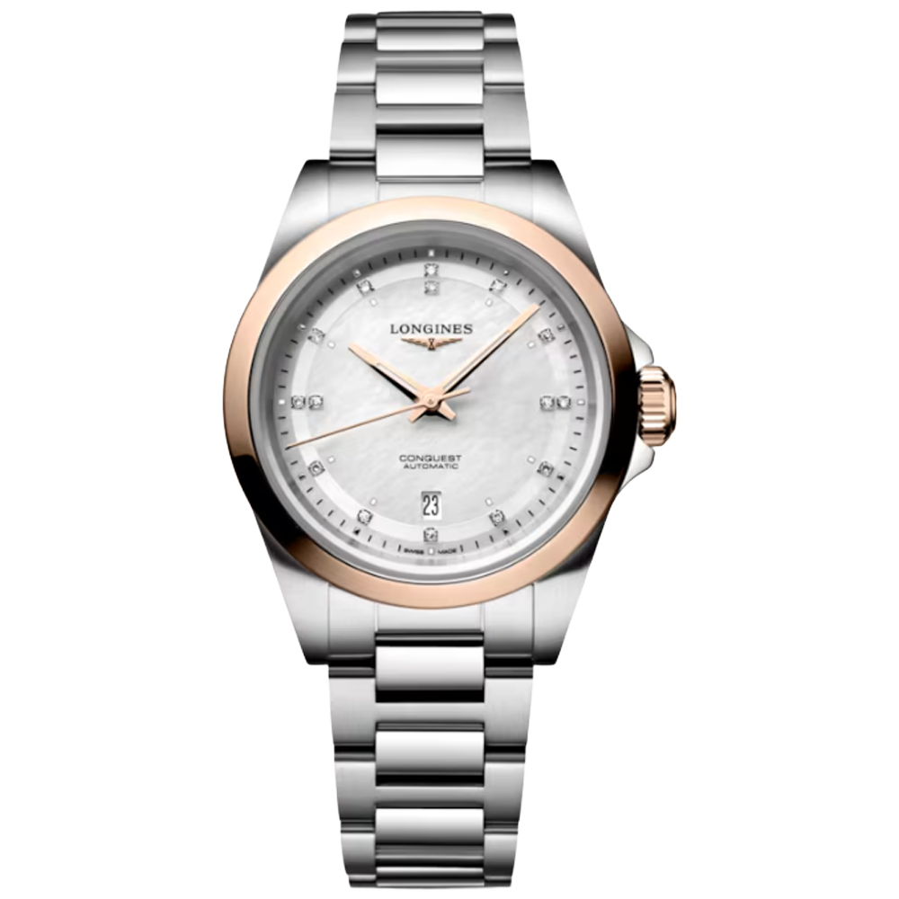 L3.320.5.87.6 Longines Conquest pärlemor och diamant index 30 