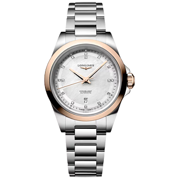 L3.320.5.87.6 Longines Conquest pärlemor och diamant index 30 