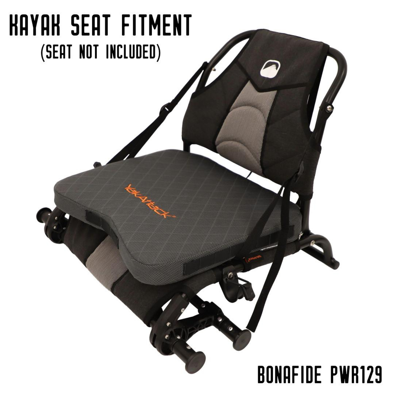 YakAttack MultiFlex Sittkudde, Inkluderar fästen, Medium/Firm, Grey - 3