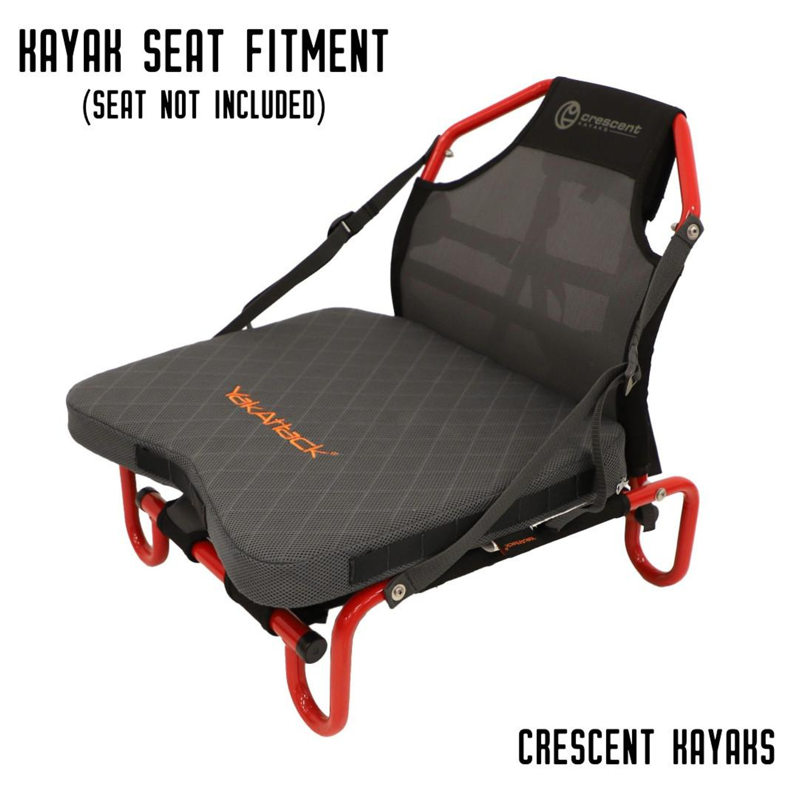 YakAttack MultiFlex Sittkudde, Inkluderar fästen, Medium/Firm, Grey - 7