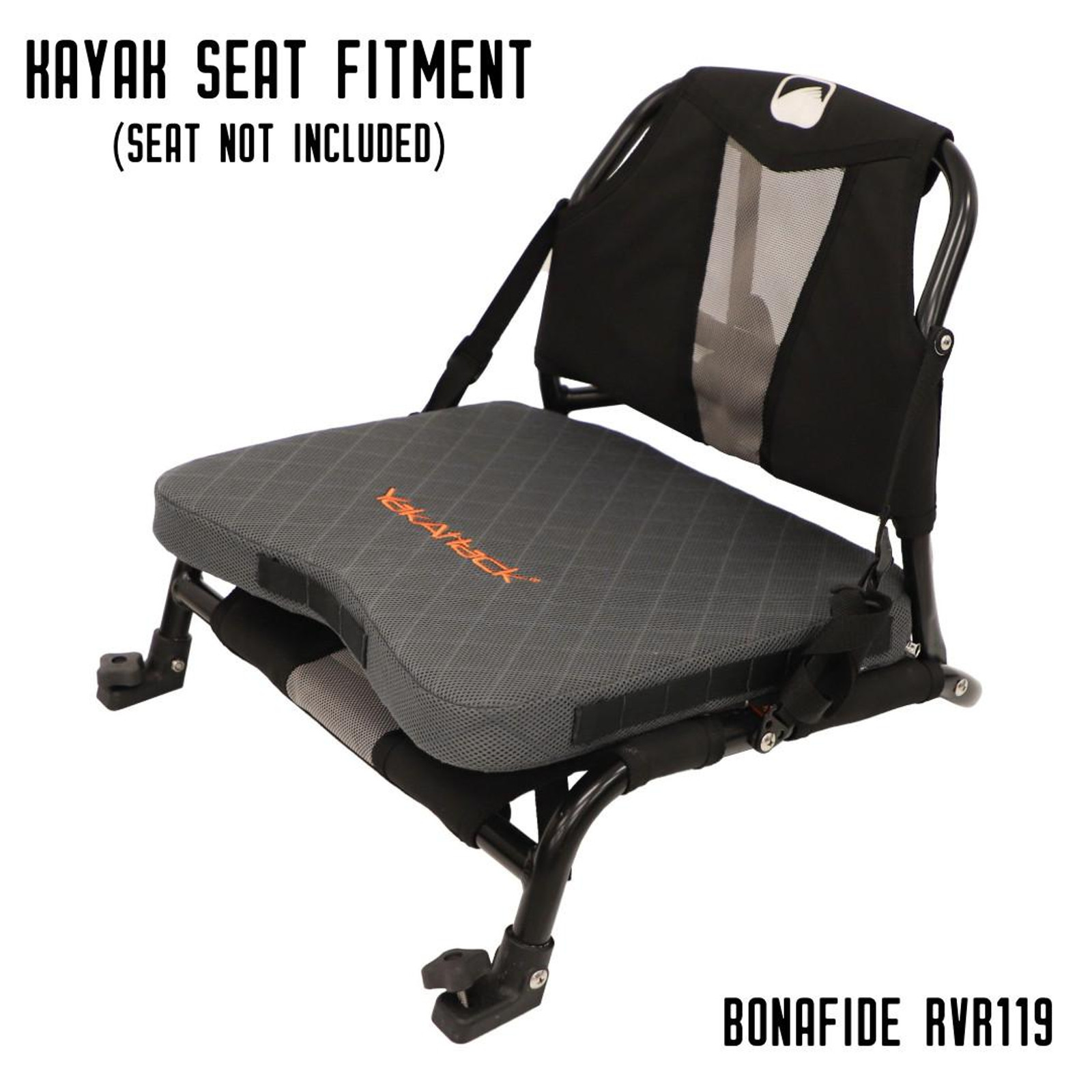 YakAttack MultiFlex Sittkudde, Inkluderar fästen, Medium/Firm, Grey - 6