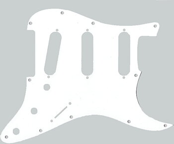 Jet Guitars PS-300 Pickguard SSS W:hite