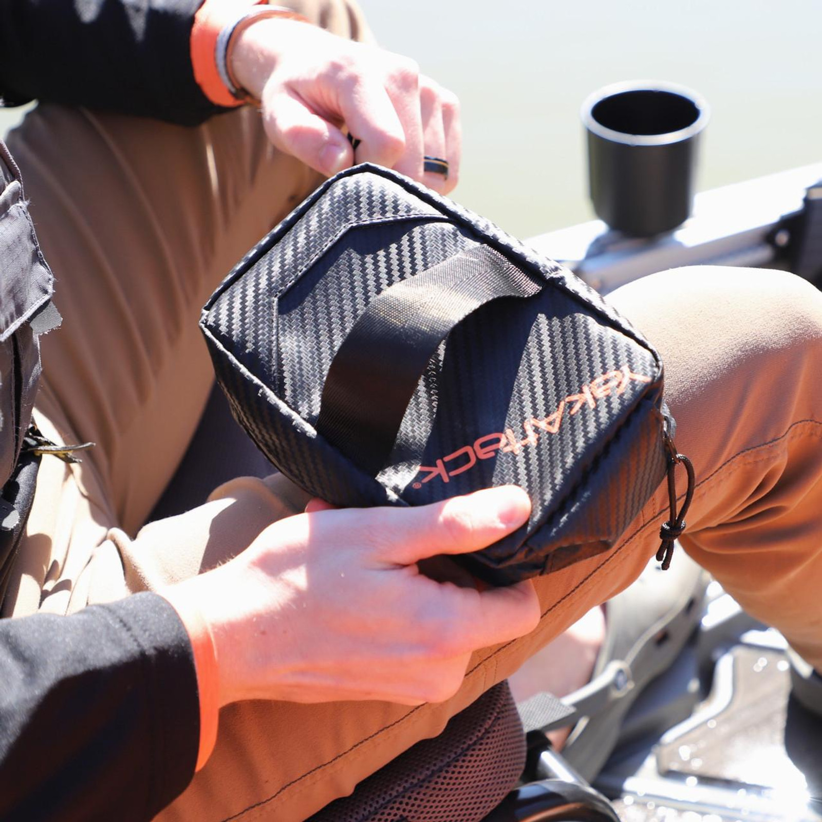 Yakattack 8” x 5” HD Tackle Wallet, Black Carbon - 12