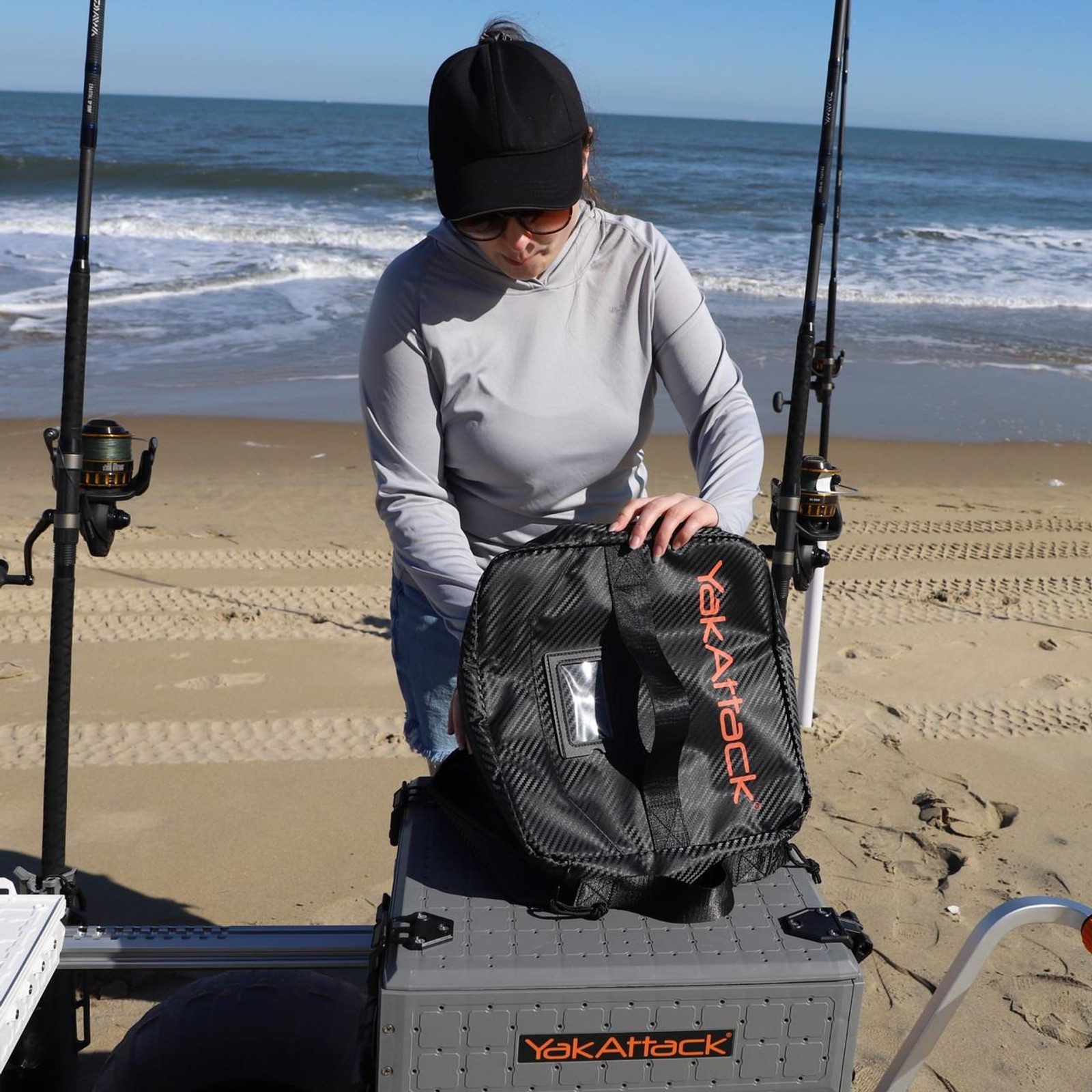 Yakattack 30 x 30 cm HD bait binder, color: black carbon fiber - 7