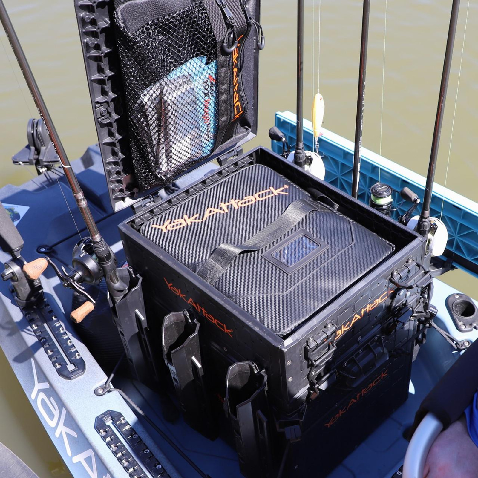 Yakattack 14" x 12" HD Bait Binder, black carbon fiber - 6