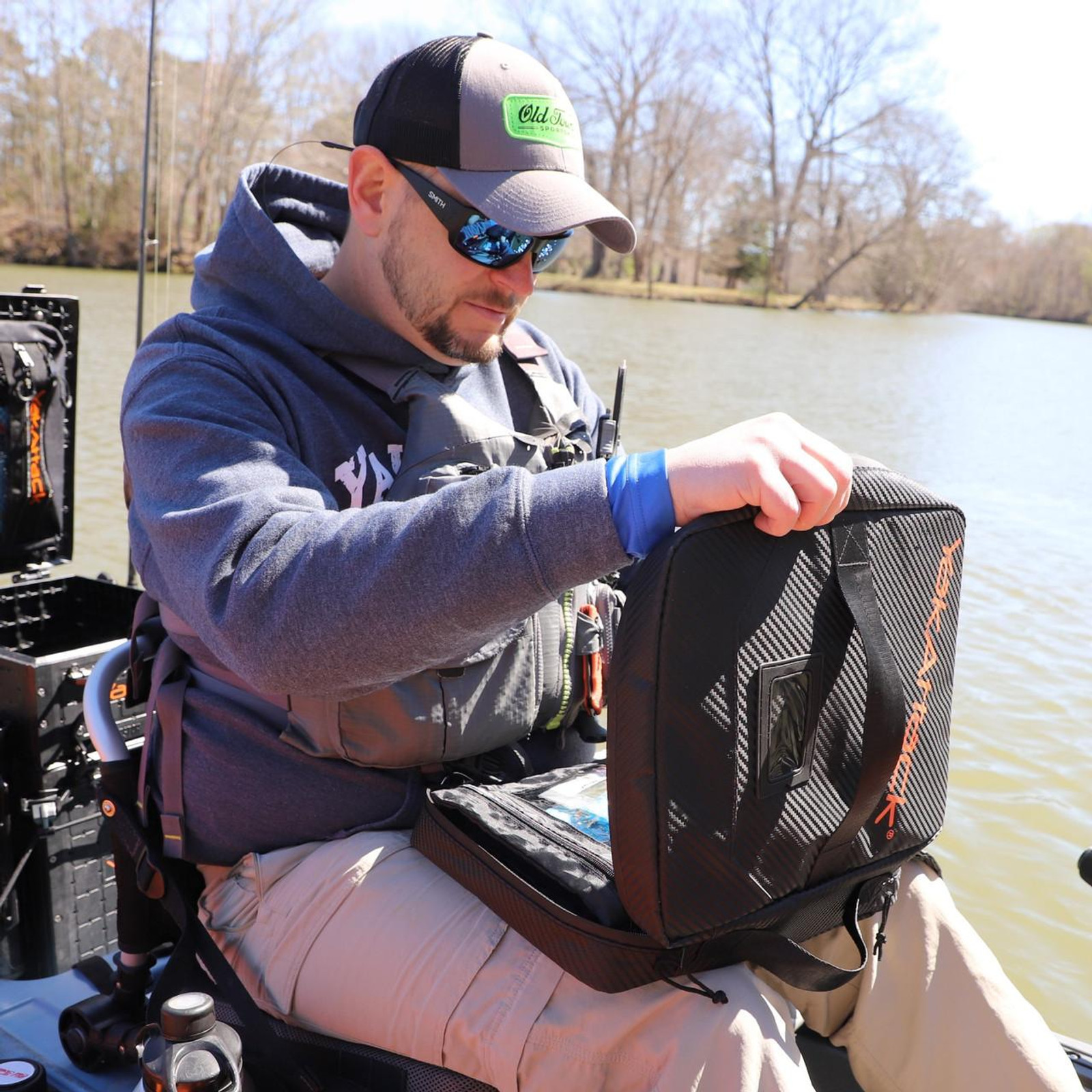 Yakattack 14" x 12" HD Bait Binder, black carbon fiber - 9