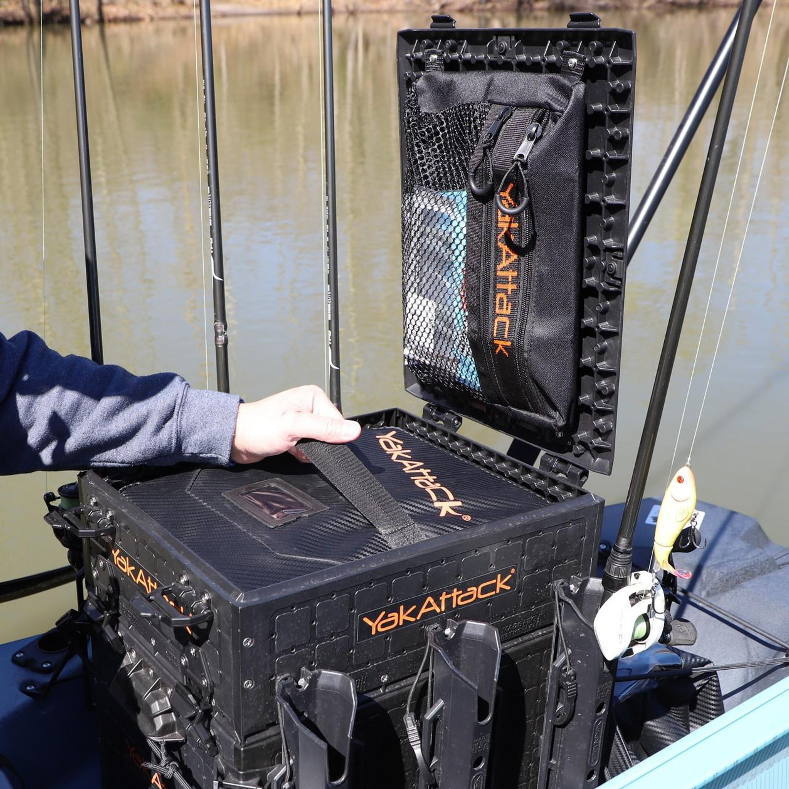 Yakattack 14" x 12" HD Bait Binder, black carbon fiber - 10