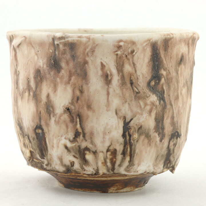 Isak Isaksson (2000s) Unique Chawan Bowl with Shino Glaze 10 cm #48