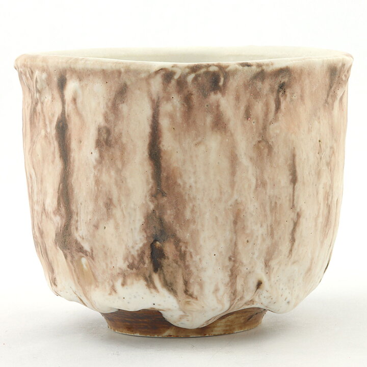 Isak Isaksson (2000s) Unique Chawan Bowl with Shino Glaze 10 cm #48