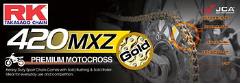 RK Chain 420 MXZ Heavy Duty Chain Gold