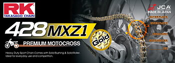 RK Chain 428 MXZ1 Heavy Duty Chain Gold