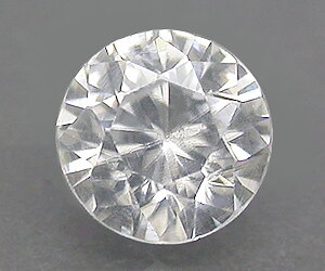 Impresionante piedra preciosa de circón blanco natural de 6 mm con corte de diamante de 1,17 ct.