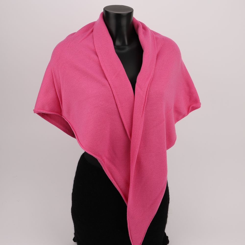 Enfärgad sjal i merinoull, rosa