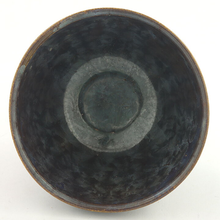 イサク・イサクソン  一点もの  青色/グレーのボウル  茶碗  (12cm)  2000年代  #49