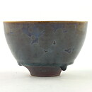 Isak Isaksson (2000s) Unique Chawan Bowl with Blue/Gray Glaze 12 cm #49