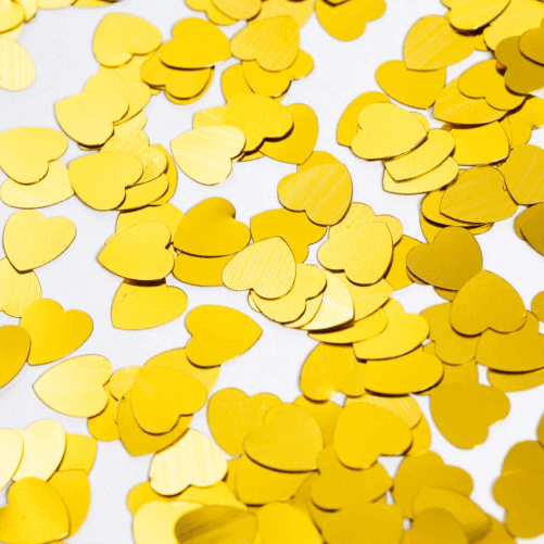 Konfetti Hjärta Guld
