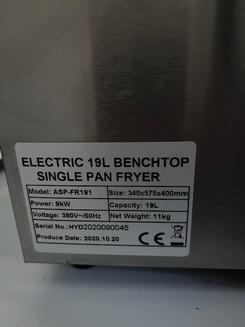 Fritös Aspera 9kW, 400V, 3-fas, 16A - 2