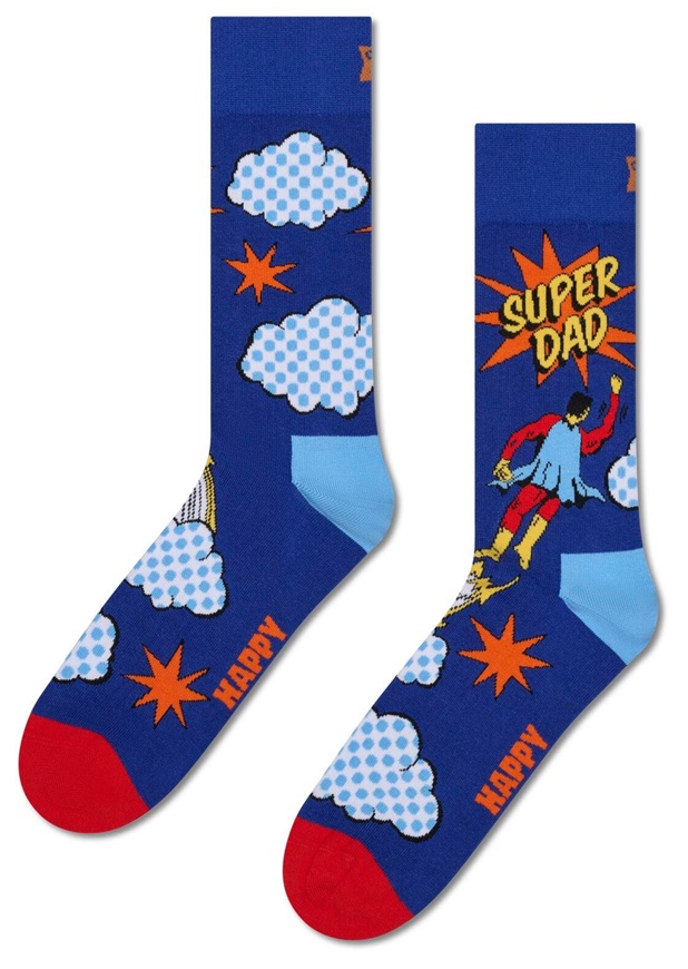 Happy Socks Flying Super Dad Sock