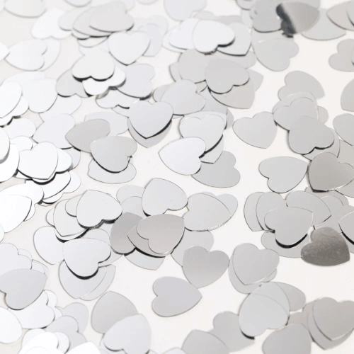 Konfetti Hjärta Silver