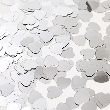 Konfetti Hjärta Silver