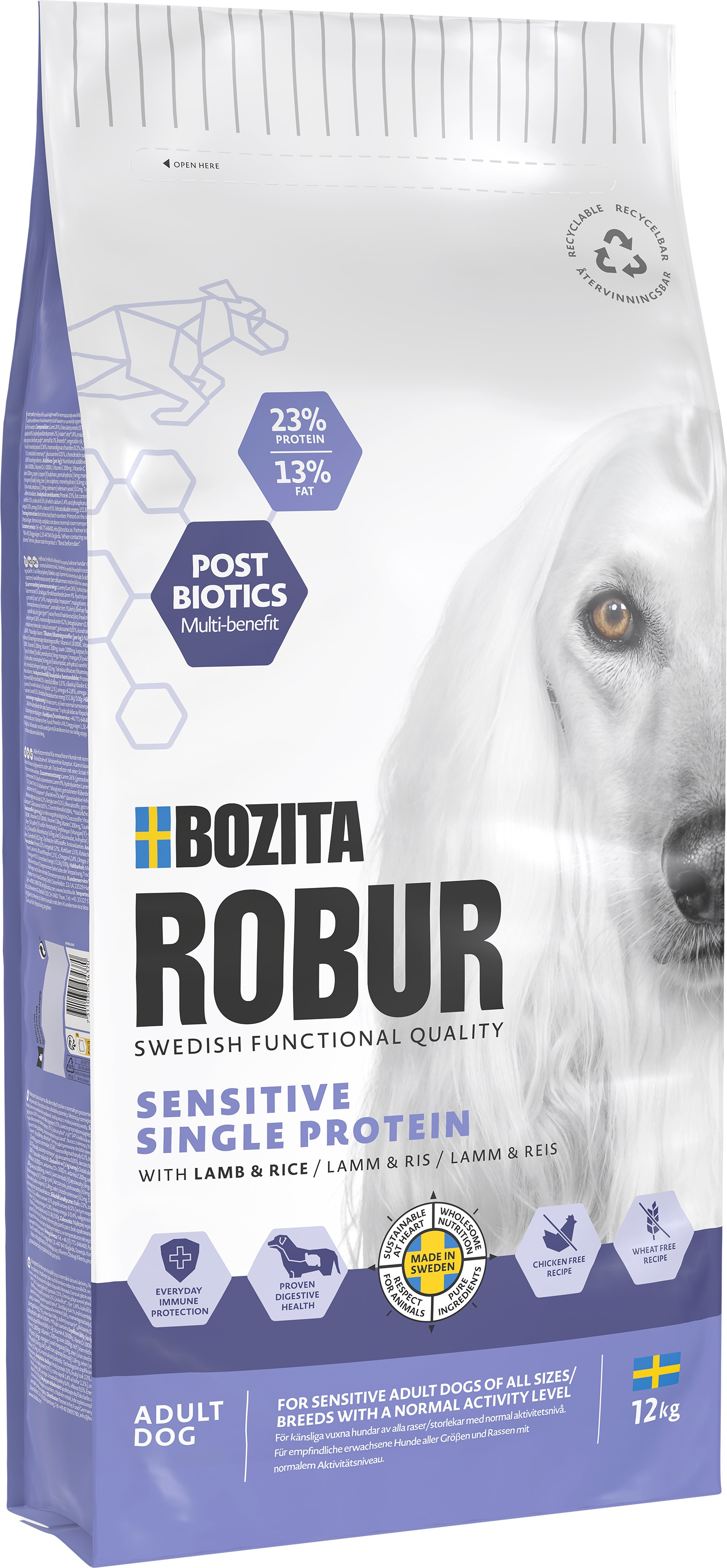 Bozita Robur - Adult Sensitive Single Protein Lamb - 12kg