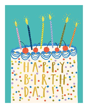 HAPPY BIRTHDAY CAKE CARD