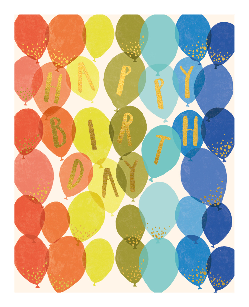 HAPPY BIRTHDAY BALLOONS CARD