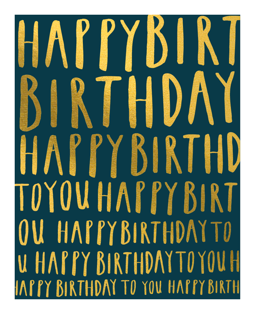 HAPPY BIRTHDAY TEXT CARD