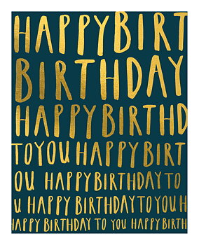 HAPPY BIRTHDAY TEXT CARD