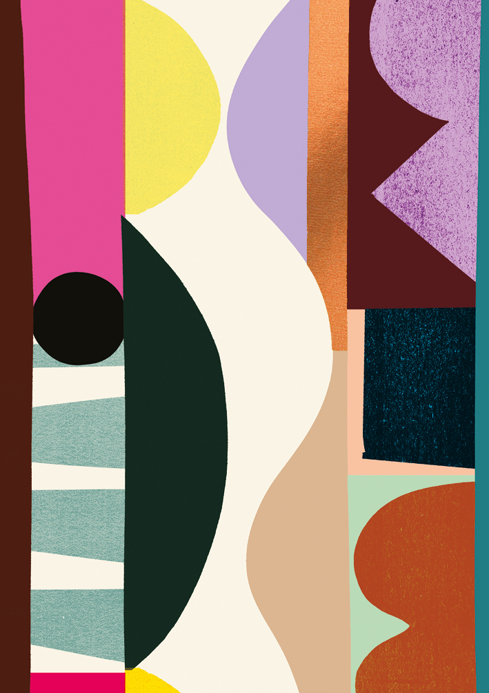 Pavilion Abstract Wave Greeting Card