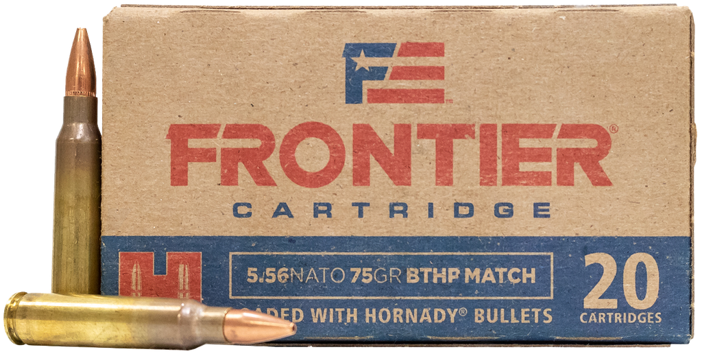 Hornady Frontier® Ammunition 5.56 NATO 75 gr BTHP Match™ 20/Box
