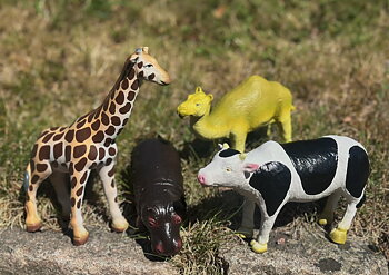 Djur i naturgummi mix 1