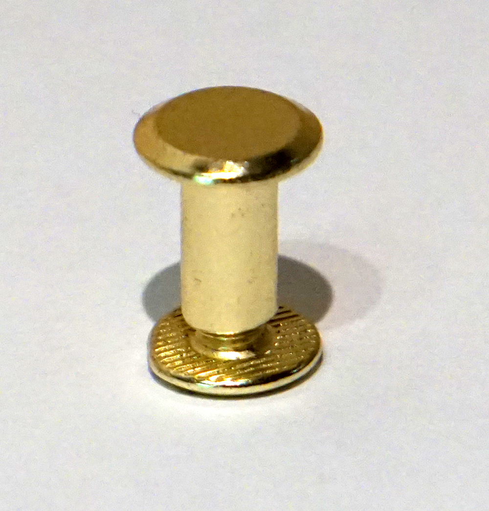 Chicagoskruv / skruvnit, 10 mm, guld - 2