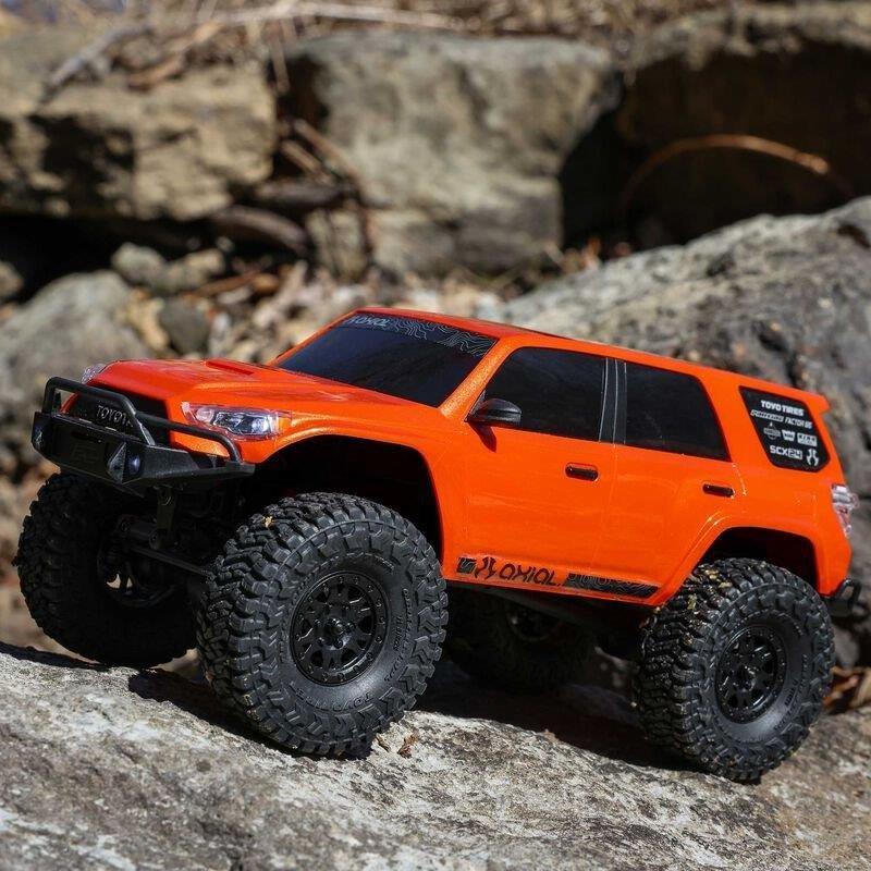 AXIAL 1/24 SCX24 Toyota 4Runner 4X4 RTR Brushed RC (Batt & Char incl), Orange  - 4