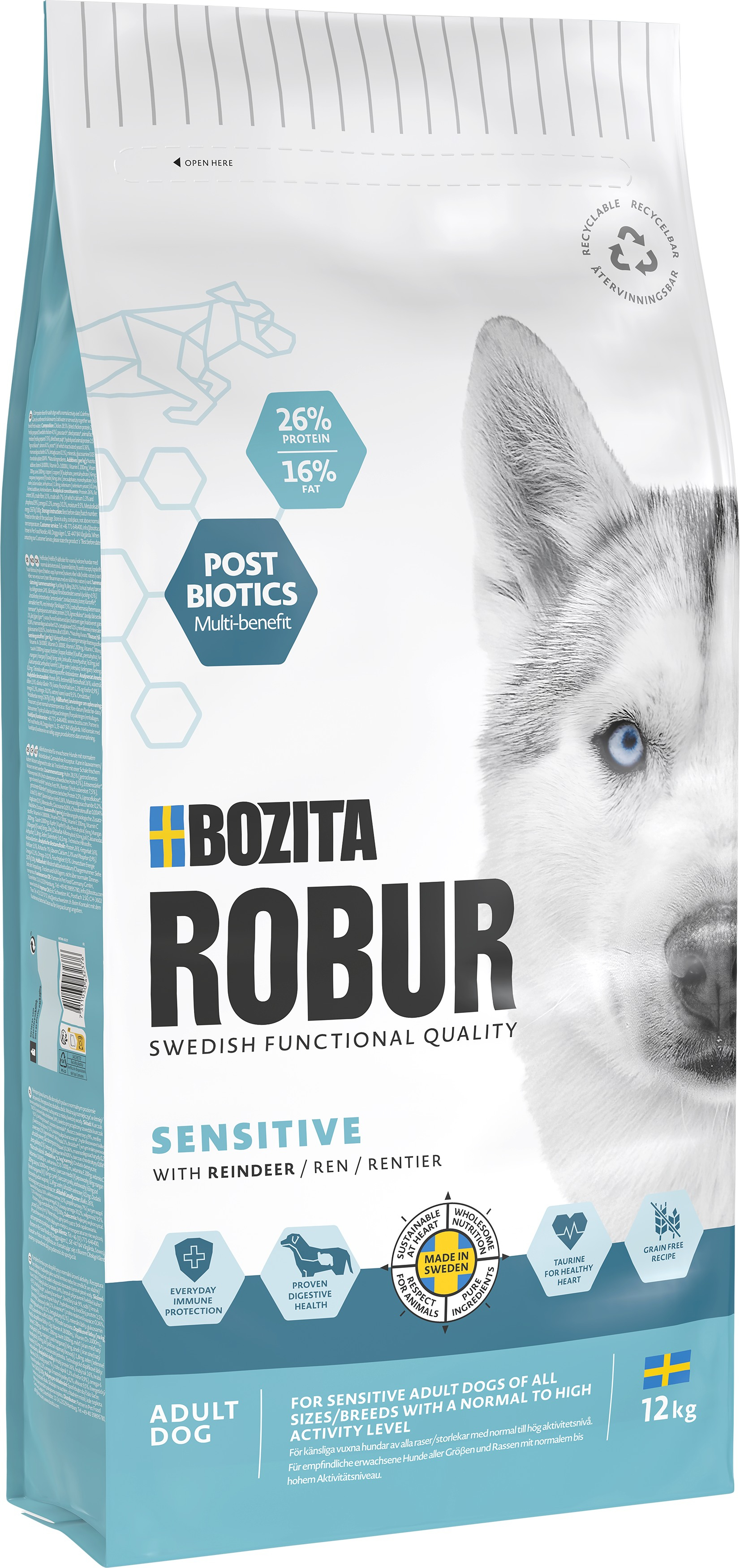 Bozita Robur - Adult Sensitive Reindeer - 12kg