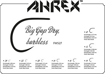 Ahrex FW527 Big Gap Dry (Barbless)