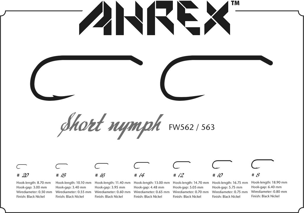 Ahrex FW562 Short Nymph  - 2