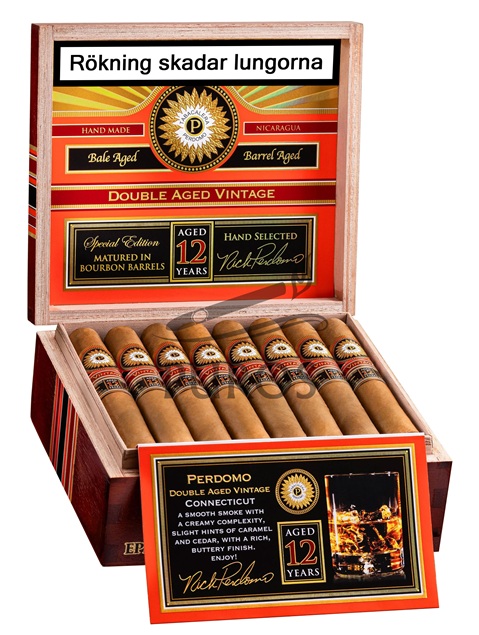 Perdomo Double Aged 12 Year Vintage Connecticut Gordo Extra Cigarrlåda 24-pack